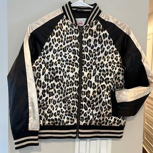 The Children’s Place satin leopard jacket